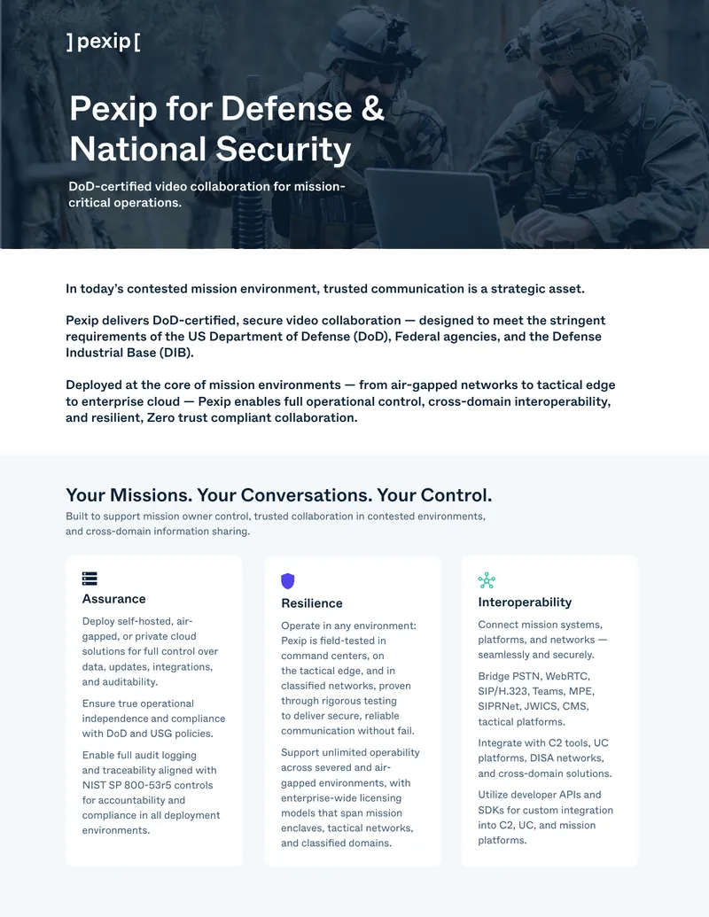 DoD-Certified Video Collaboration Solutions