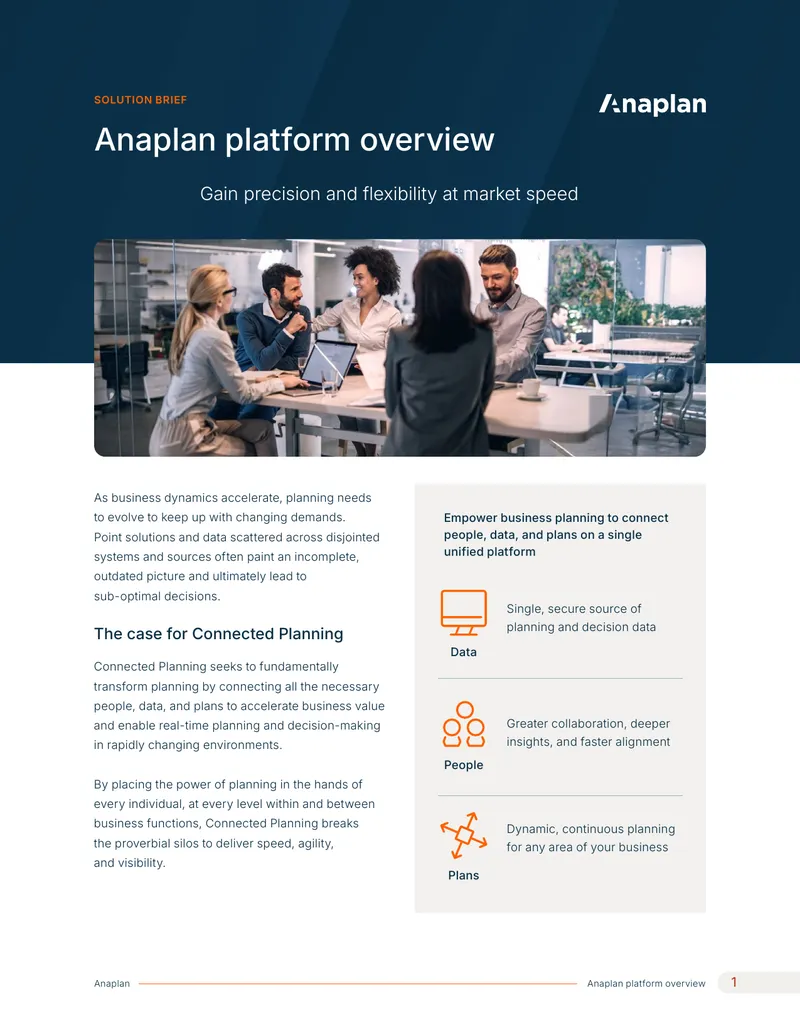 Anaplan Connected Planning Solution Brief