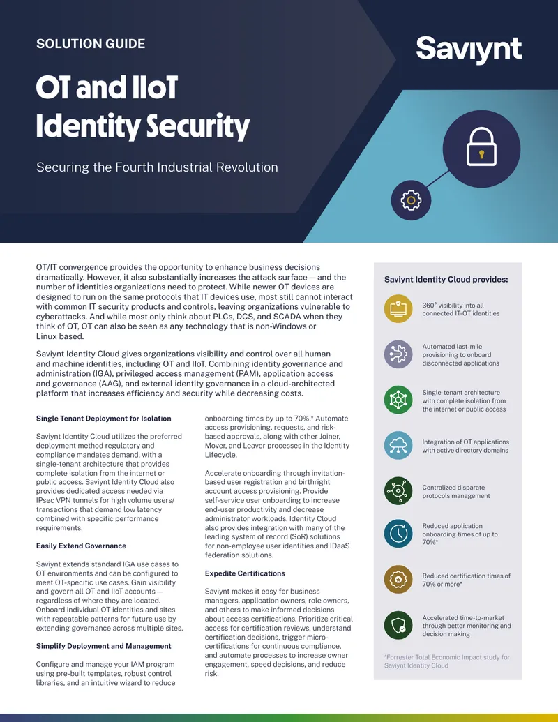 Saviynt Identity Cloud Solution Guide