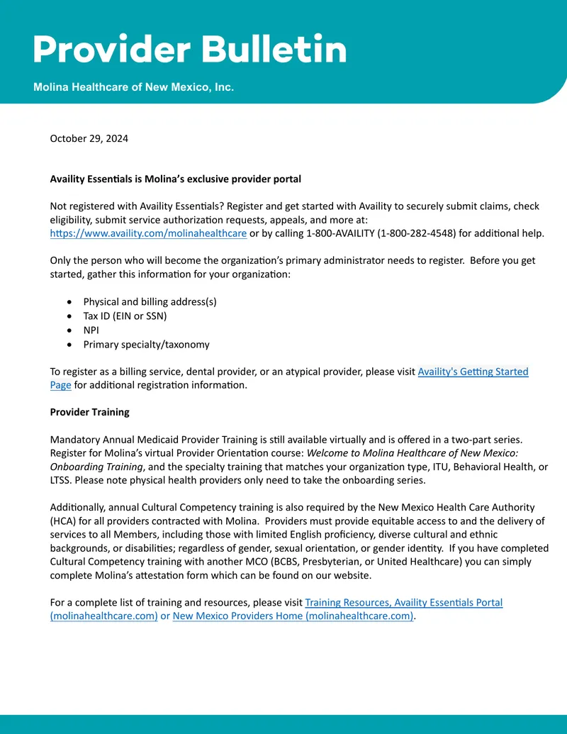 Molina Healthcare Provider Portal Registration Guide