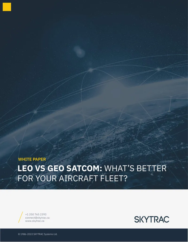 LEO versus GEO Satcom for Aircraft Fleet
