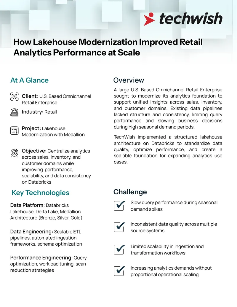 Lakehouse Modernization for Retail Analytics Performance