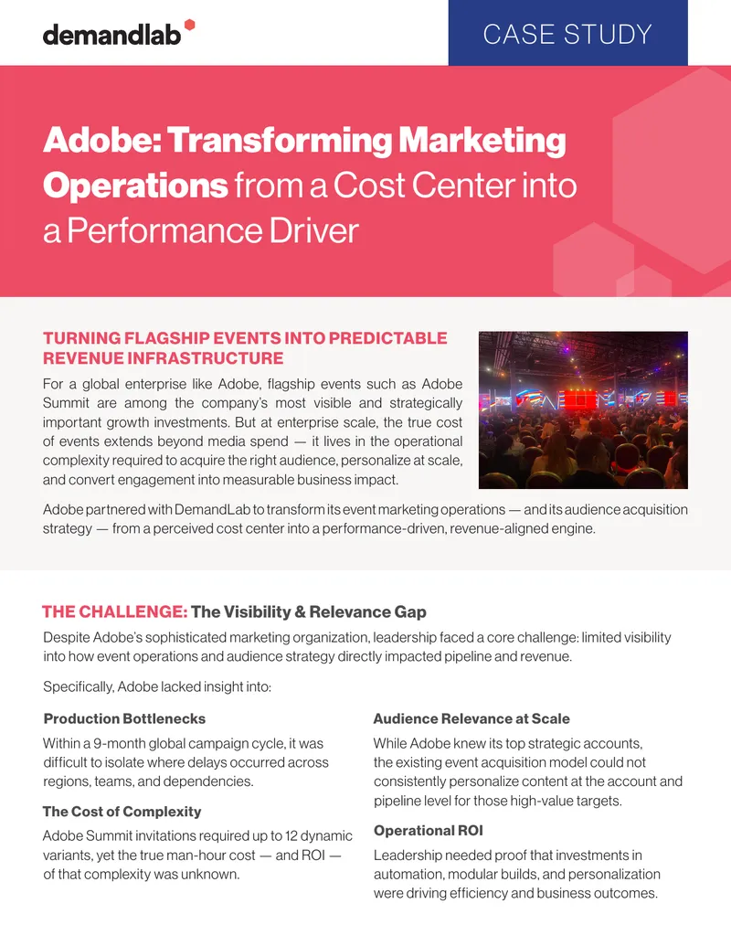 Adobe Marketing Operations Transformation Case Study