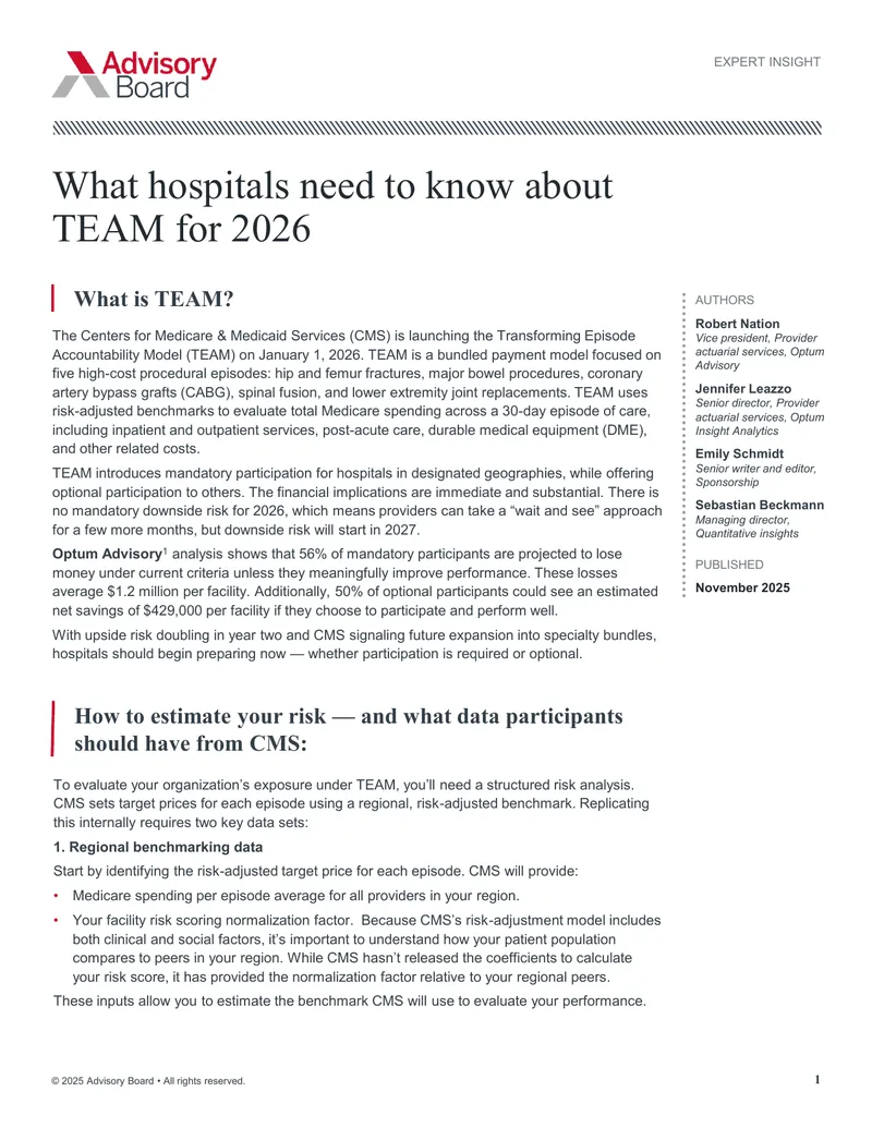 Understanding the Transforming Episode Accountability Model
