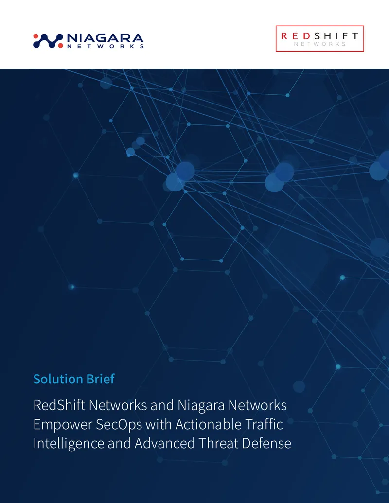 RedShift and Niagara Networks Cybersecurity Integration preview page 1