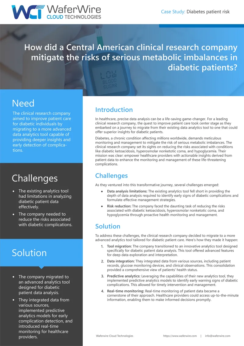 Case Study on Diabetes Patient Risk Management