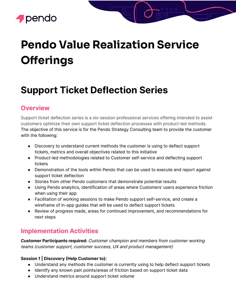 Support Ticket Deflection Professional Services Offering