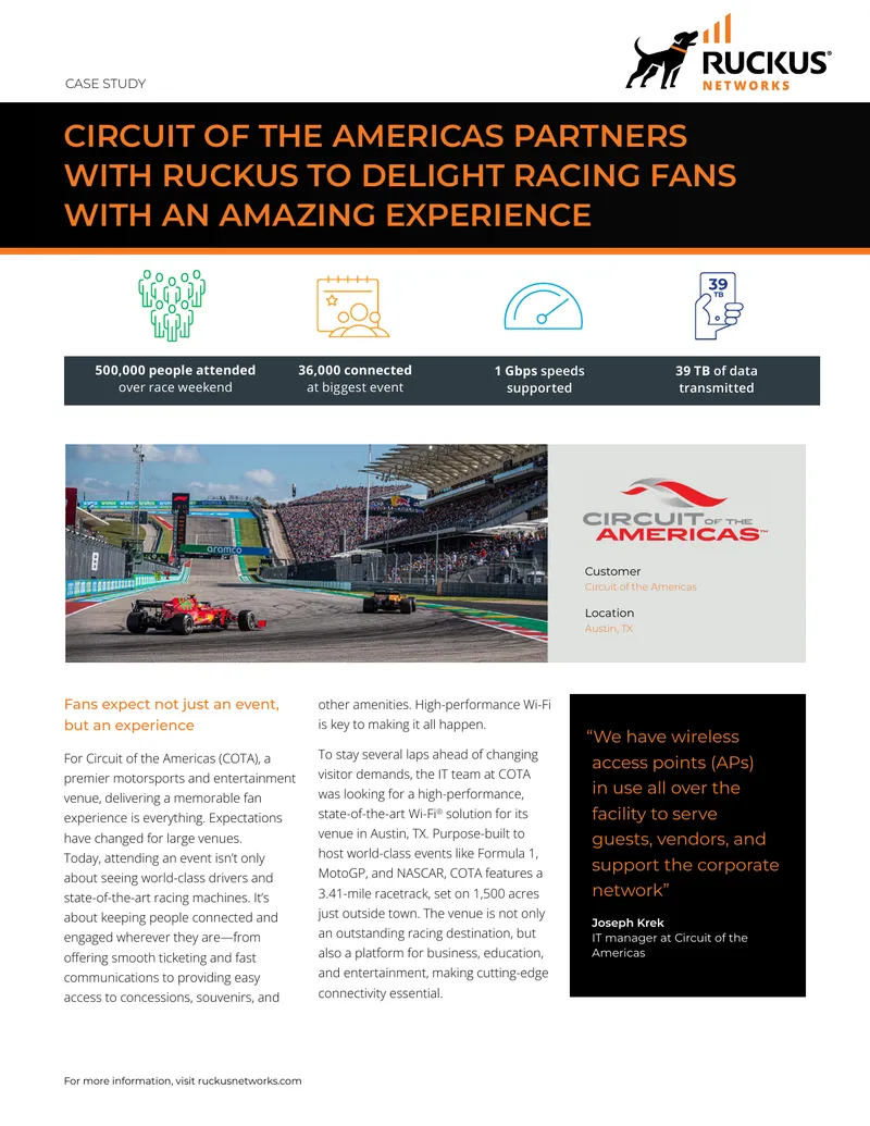 Circuit of the Americas Wi-Fi Connectivity Case Study
