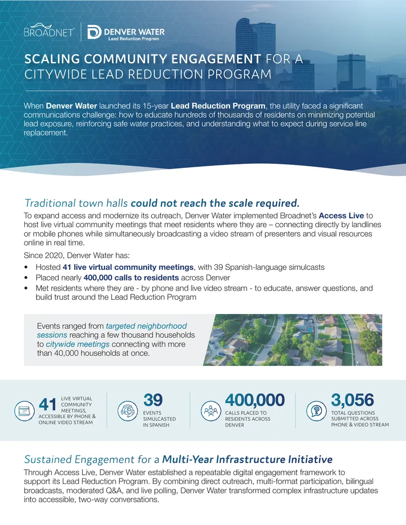 Community Engagement Strategy for Lead Reduction Program