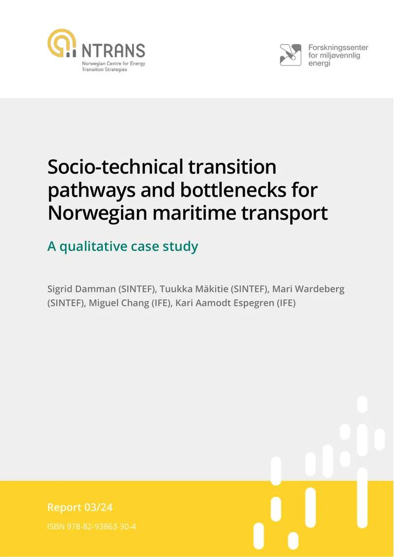 Socio-technical Transition Pathways in Norwegian Maritime Transport