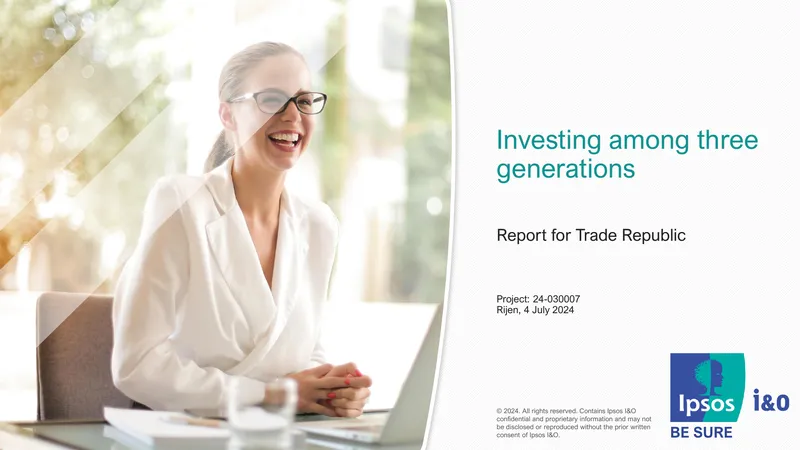 Generational Attitudes Towards Investing and Saving