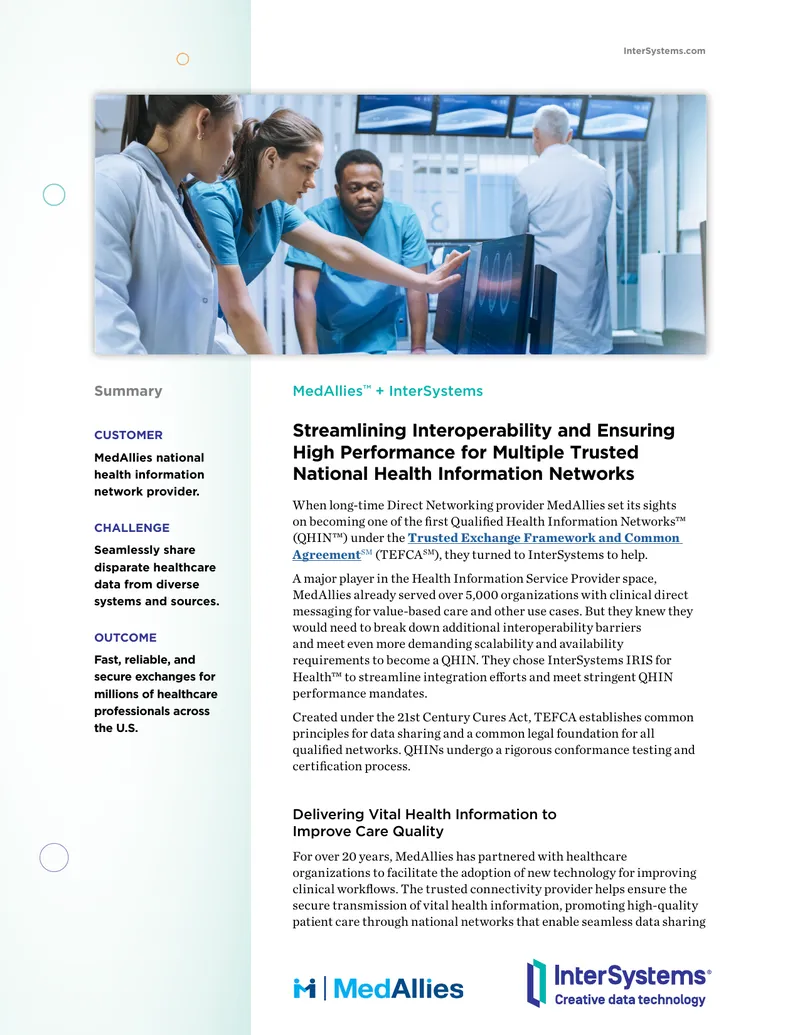 MedAllies Interoperability Enhancement with InterSystems
