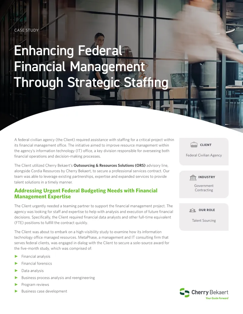 Federal Agency Staffing Solutions Case Study