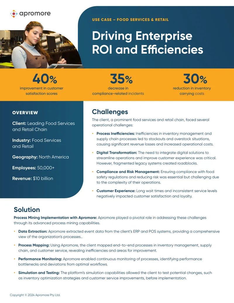 Process Mining Implementation for Food Services
