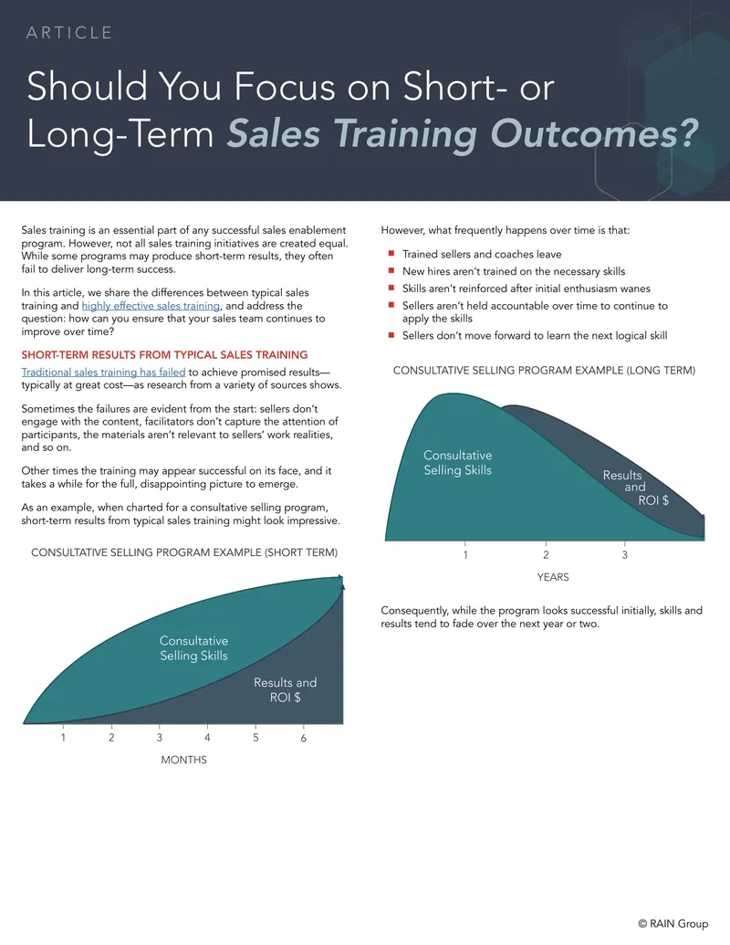 Effective Sales Training Program Development Guide