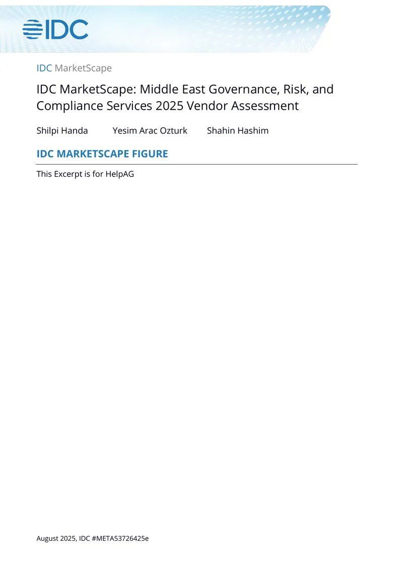 Middle East Governance, Risk, and Compliance Services Assessment