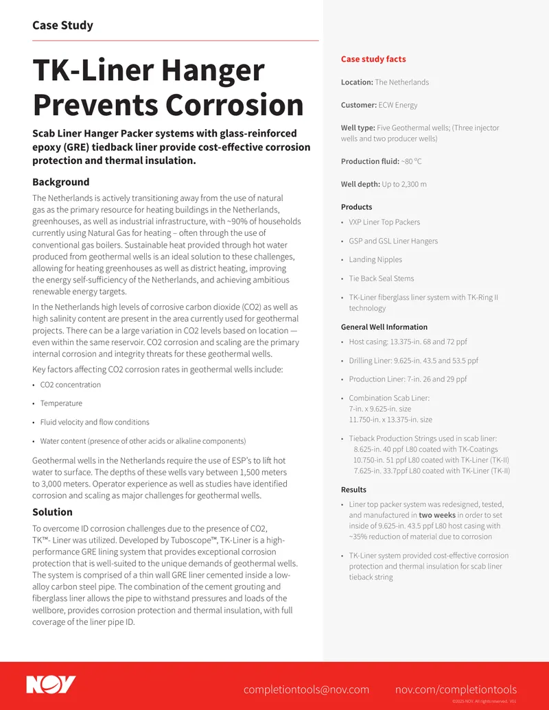 Corrosion Protection Solutions for Geothermal Wells