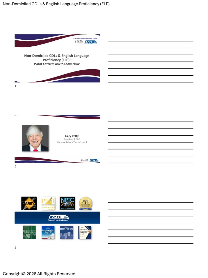 Non-Domiciled CDLs and English Language Proficiency Guide