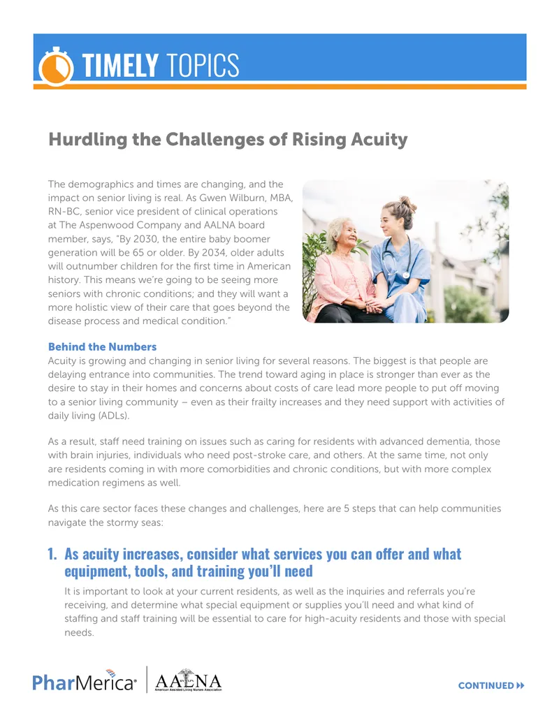Addressing Rising Acuity in Senior Living