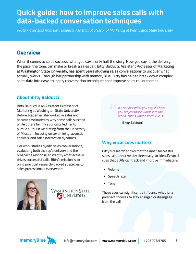 Quick Guide to Improving Sales Calls with Vocal Cues