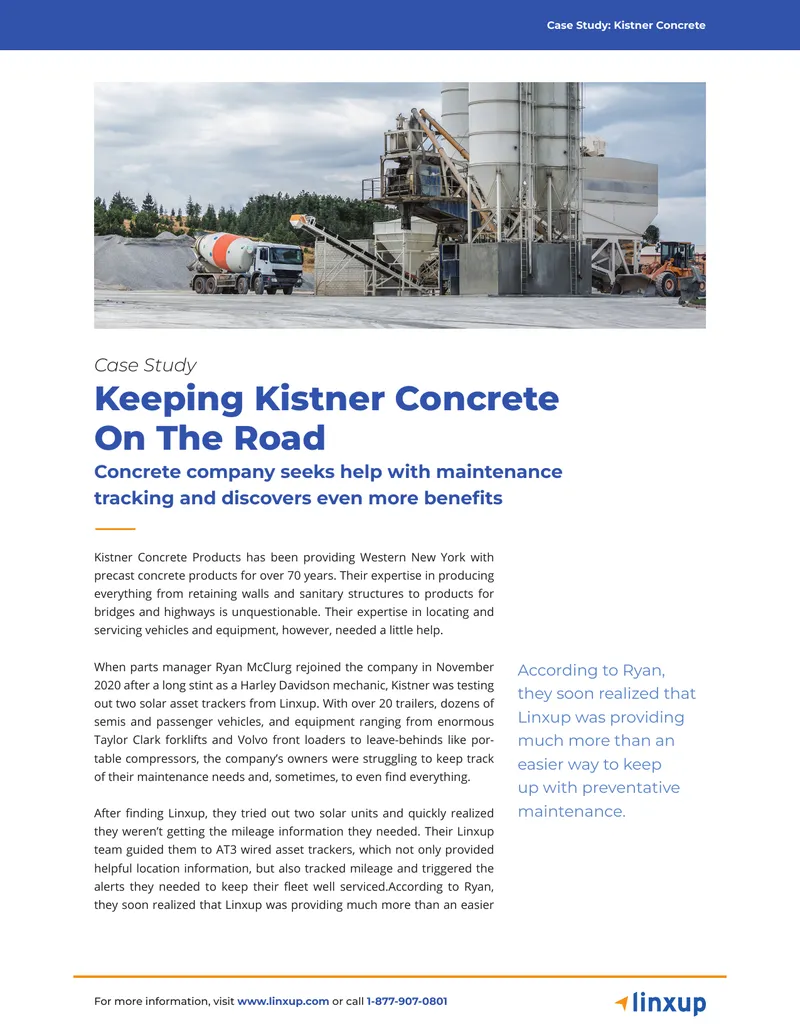 Kistner Concrete Asset Tracking Case Study