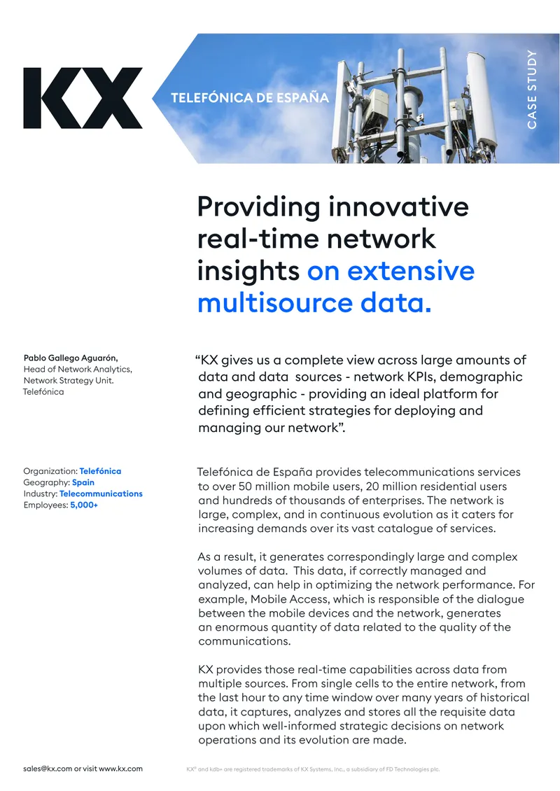 Telefónica España Network Insights Case Study
