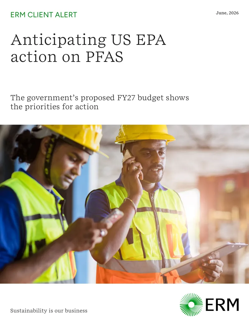 US EPA Proposed Budget for PFAS Management