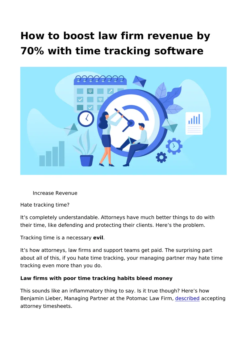 Increasing Law Firm Revenue Through Time Tracking Solutions