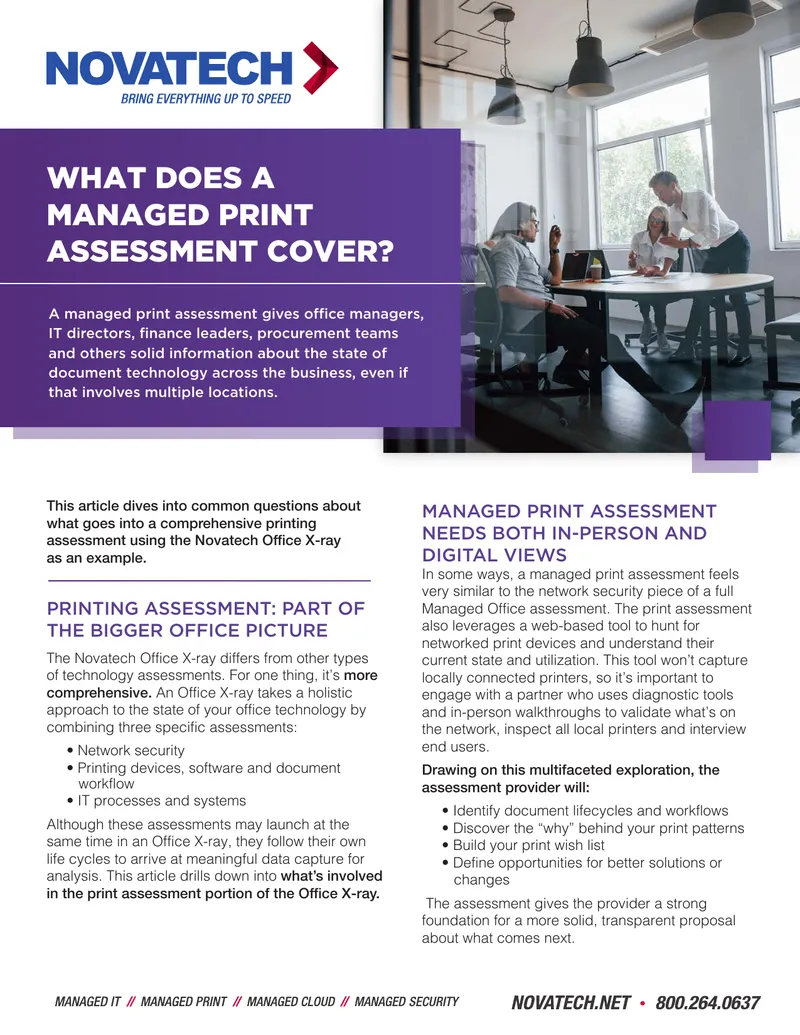 Managed Print Assessment Overview