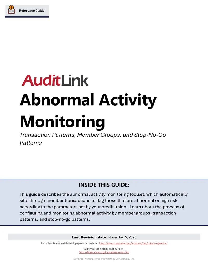 Abnormal Activity Monitoring Configuration Guide