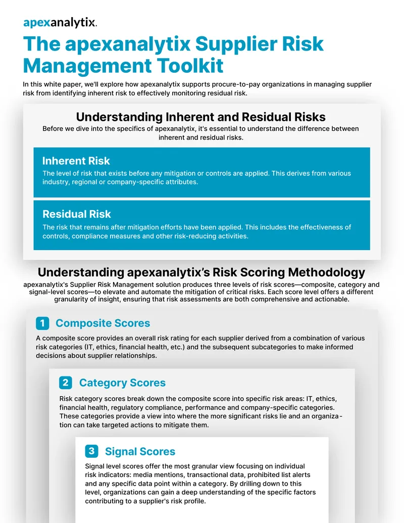 Supplier Risk Management Toolkit Overview
