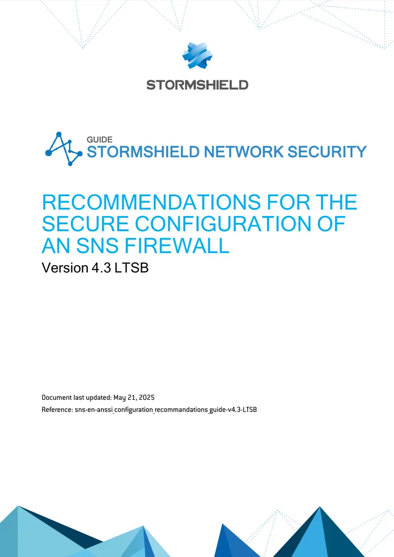 Recommendations for Secure Configuration of SNS Firewall
