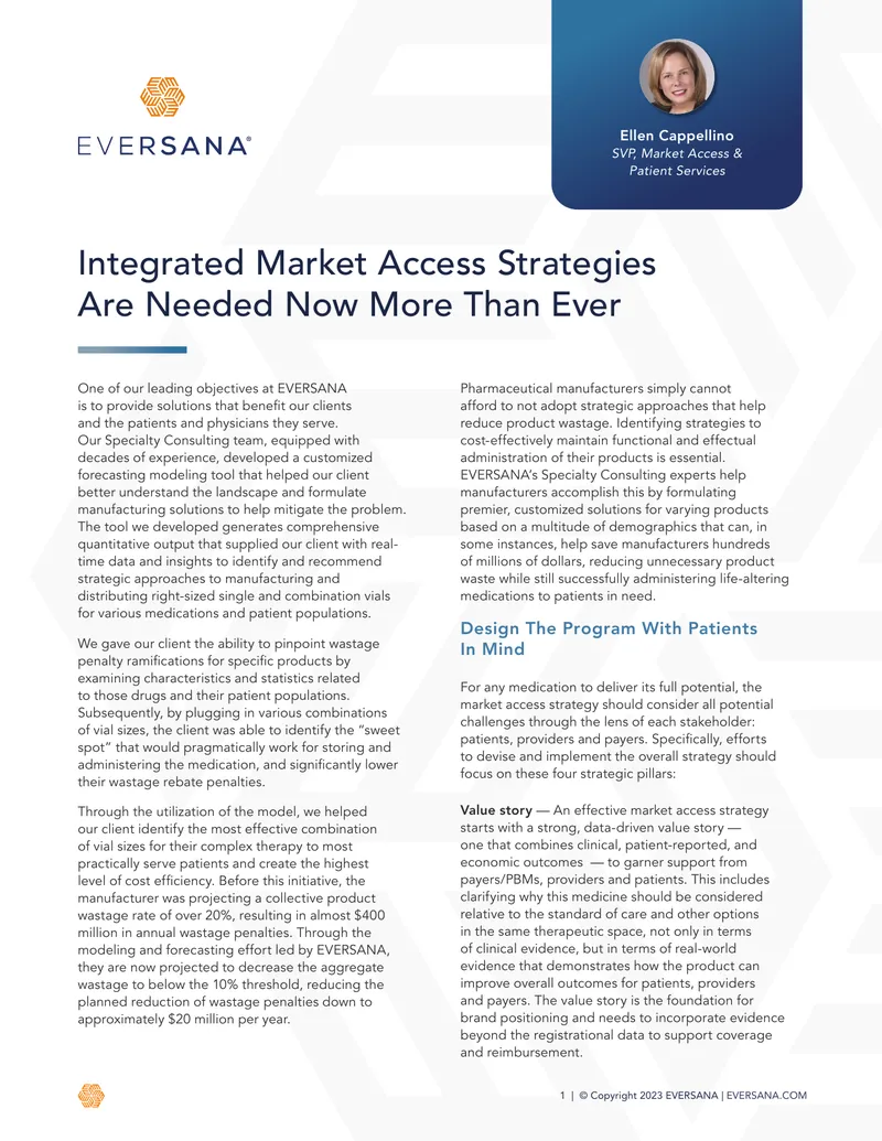 Integrated Market Access Strategy for Pharmaceuticals