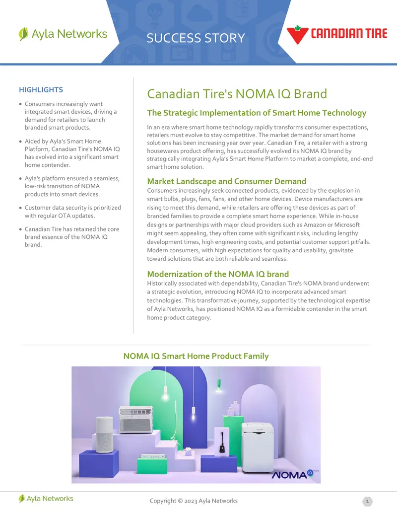 Strategic Implementation of Smart Home Technology at Canadian Tire