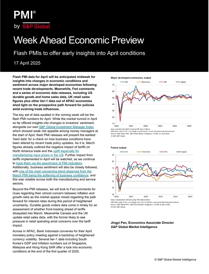 Week Ahead Economic Preview for April 2025