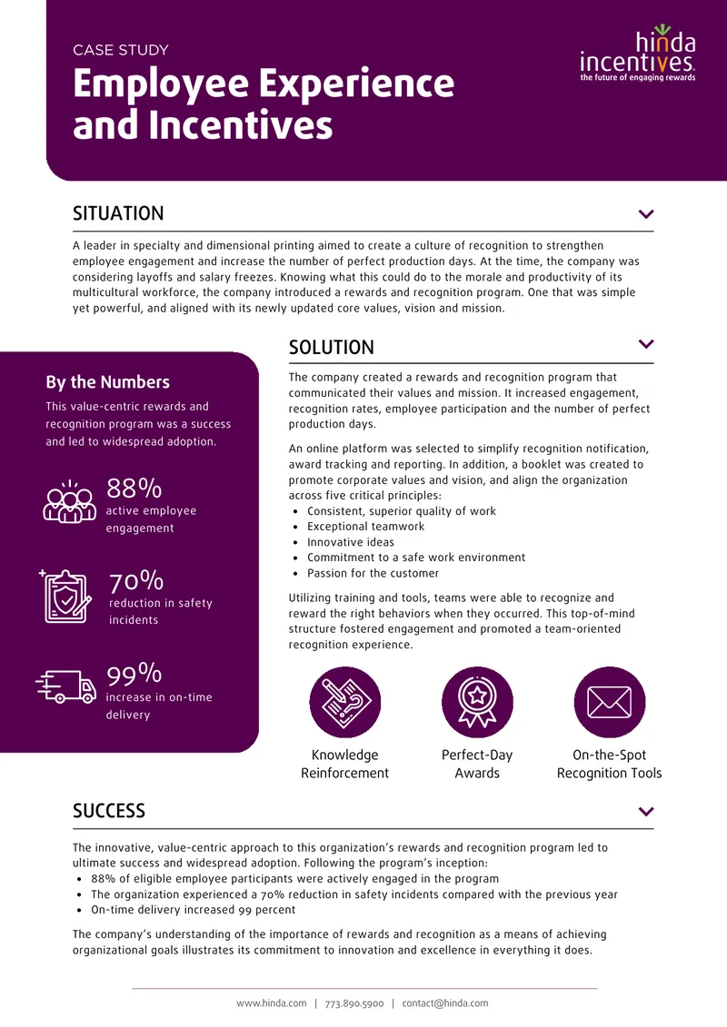 Employee Engagement and Recognition Program Case Study