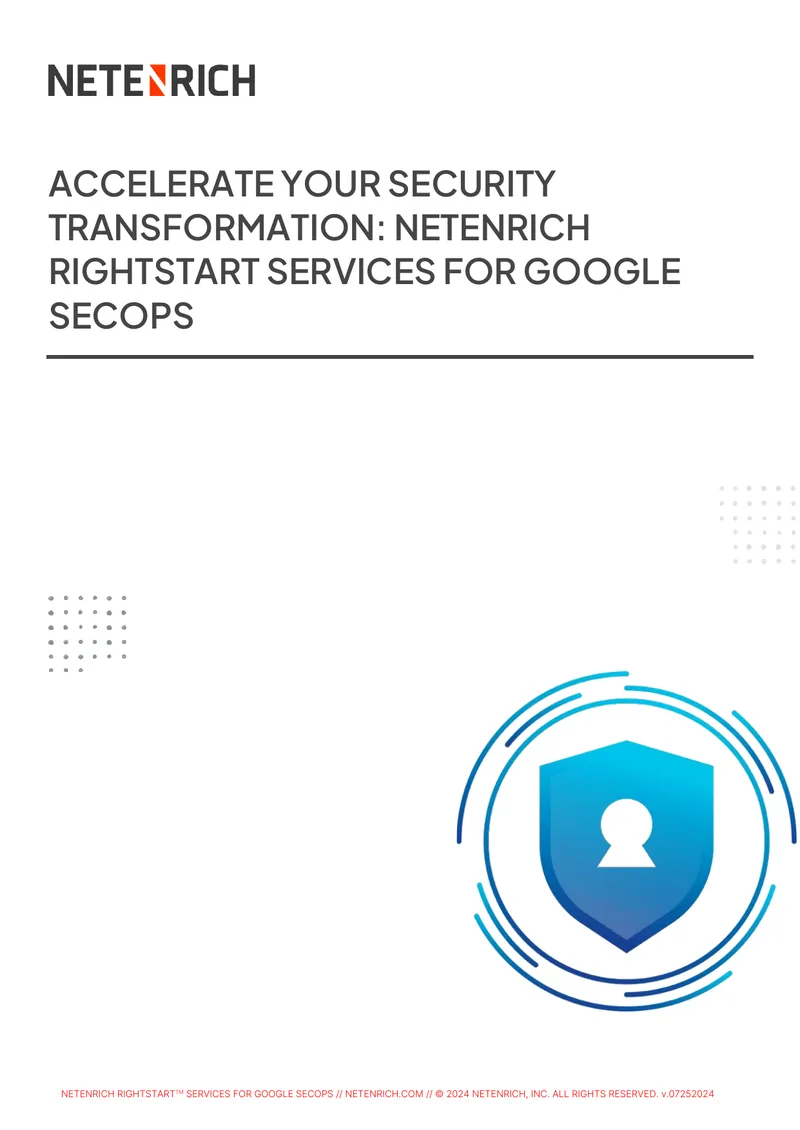 Netenrich RightStart Services for Google SecOps