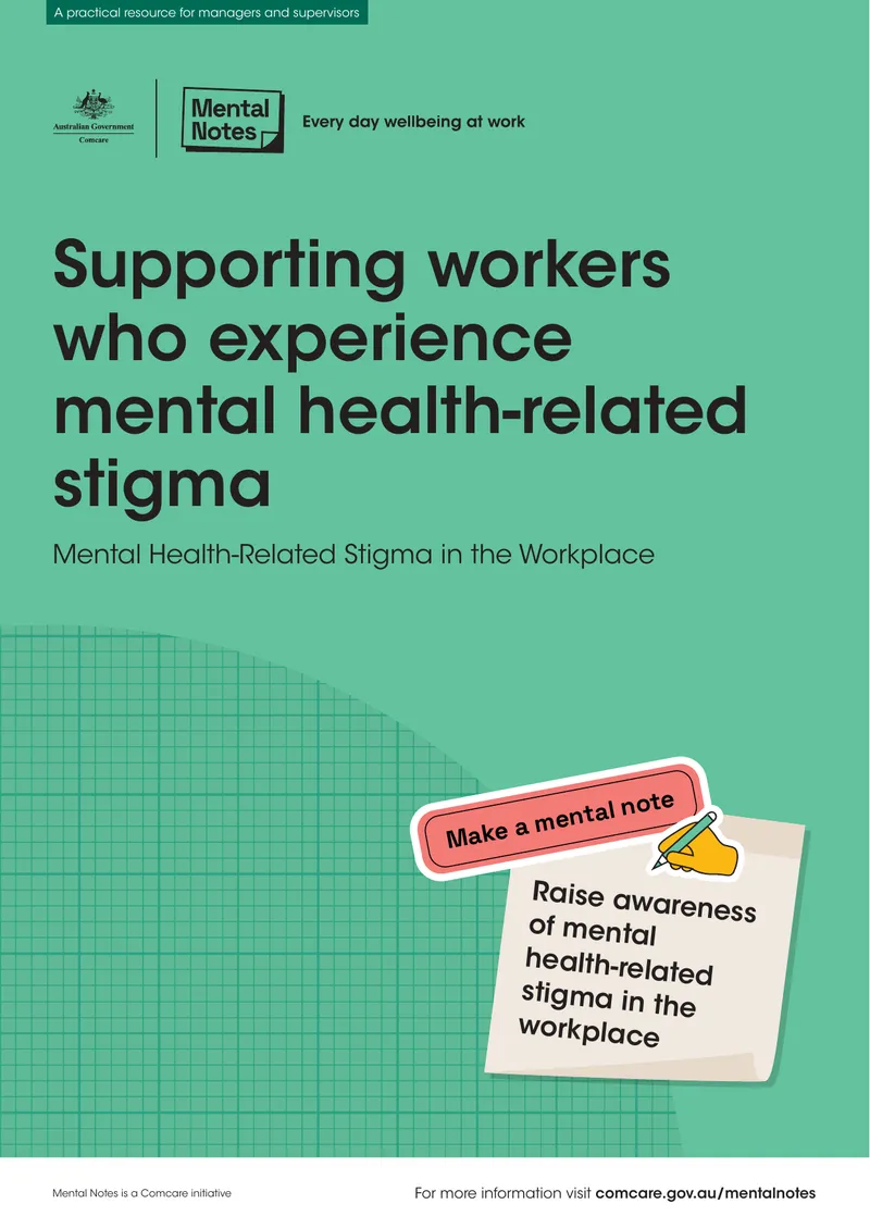 Supporting Workers Facing Mental Health-Related Stigma