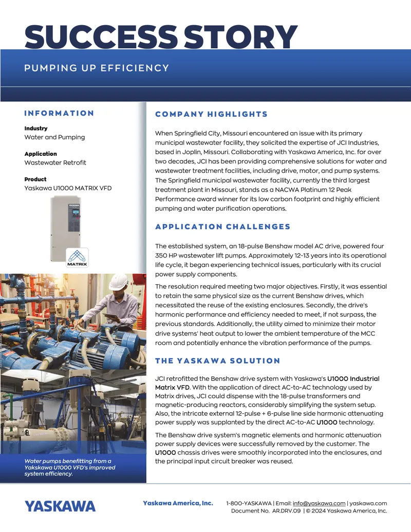 Wastewater Facility Efficiency Improvement Case Study