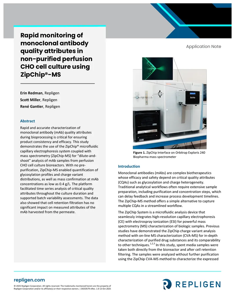 Rapid Monitoring of Monoclonal Antibody Quality Attributes