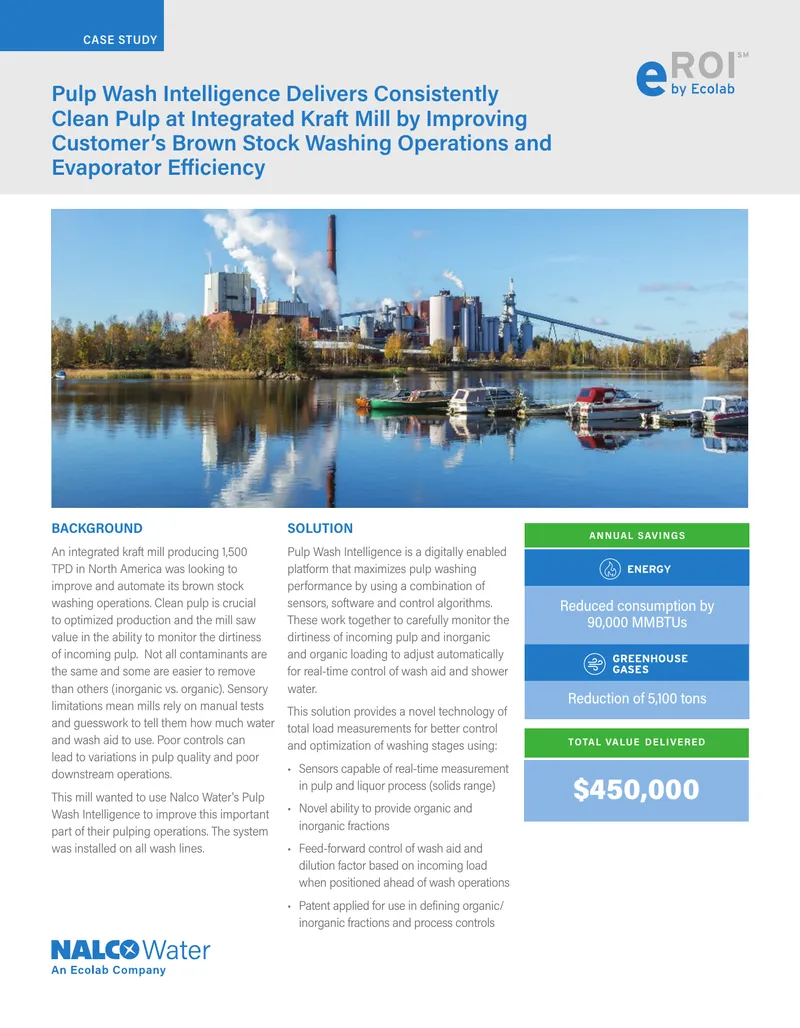 Pulp Wash Intelligence Implementation Case Study