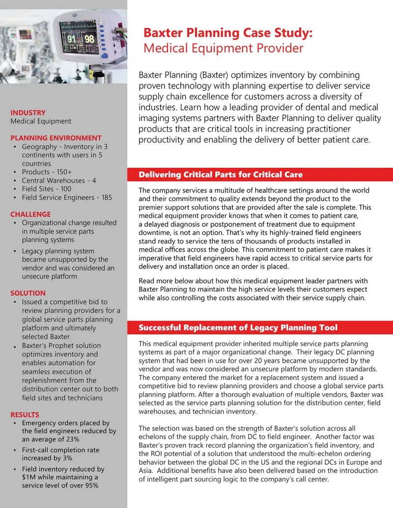 Successful Replacement of Legacy Planning Tool