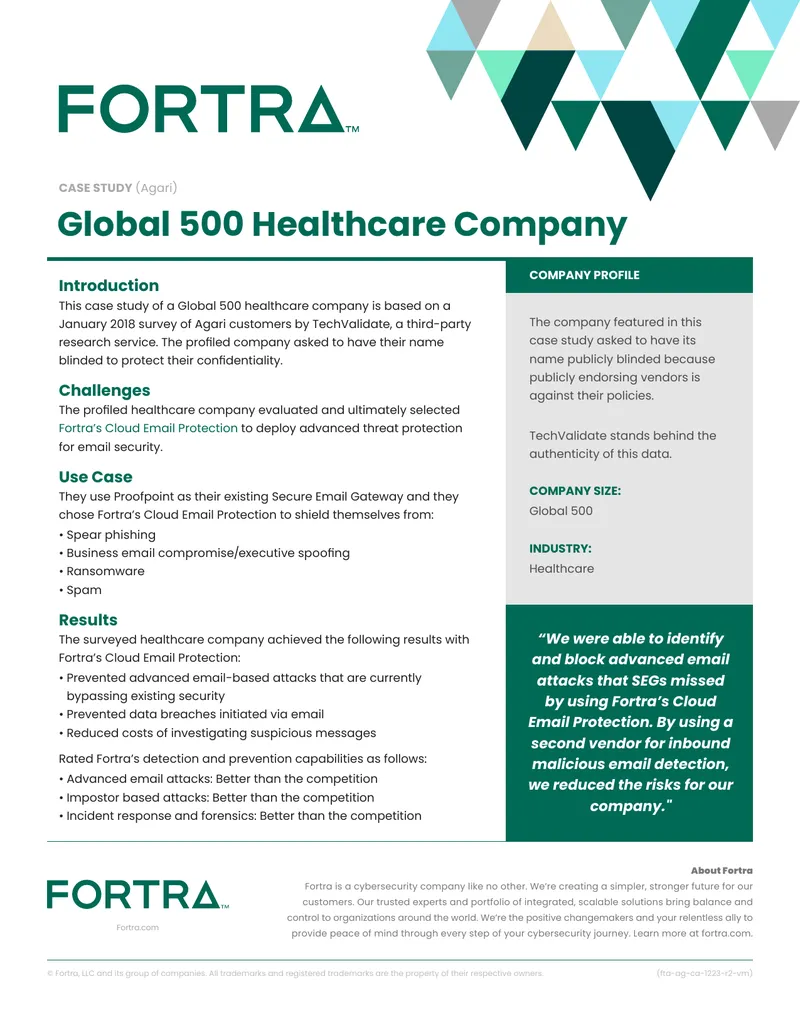 Cloud Email Protection Case Study for Healthcare
