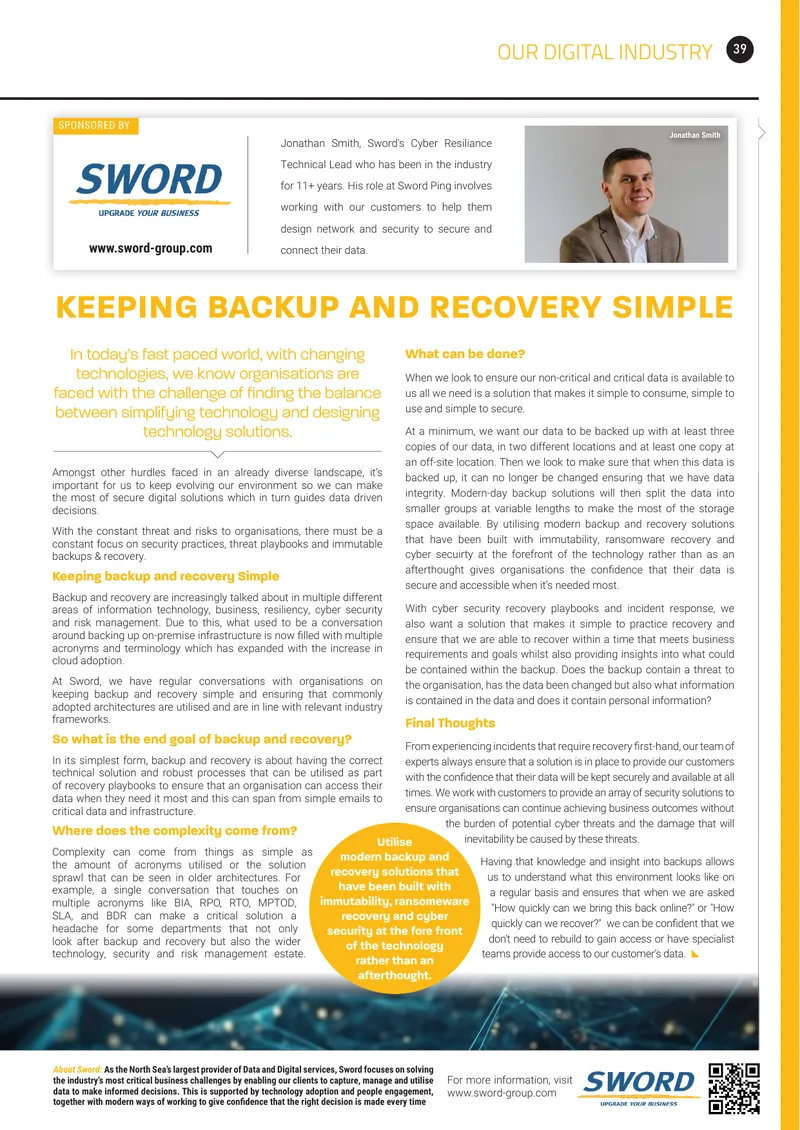 Backup and Recovery Simplification Strategies