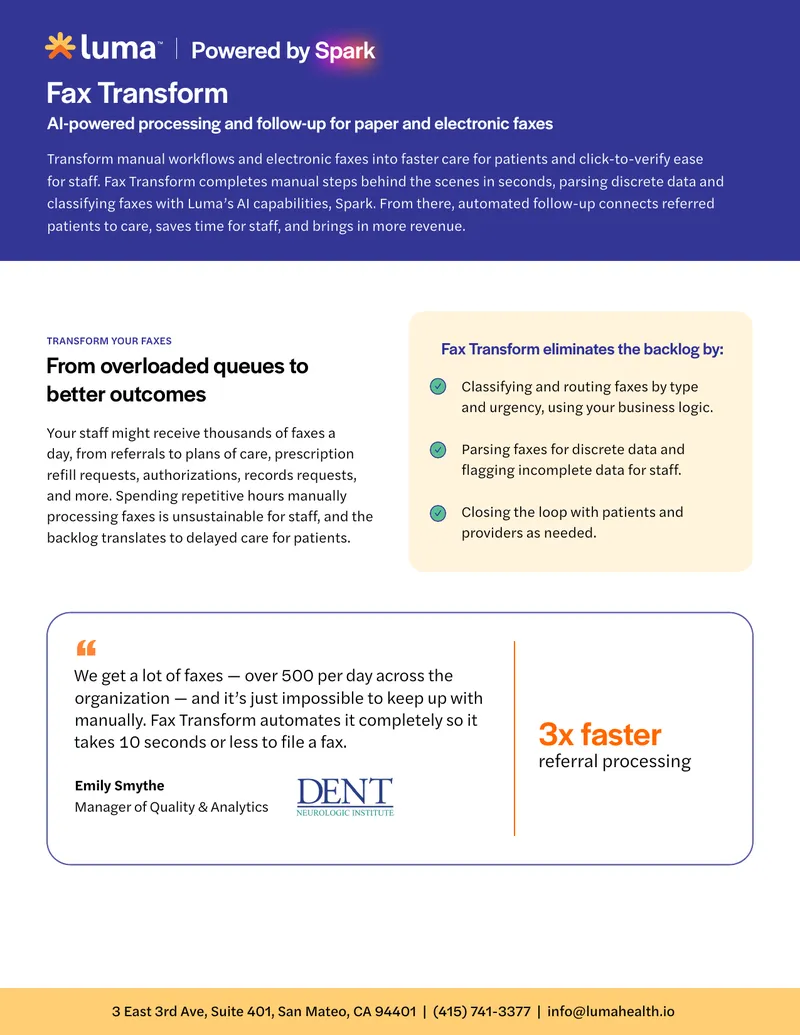 Fax Transform AI Processing Solution