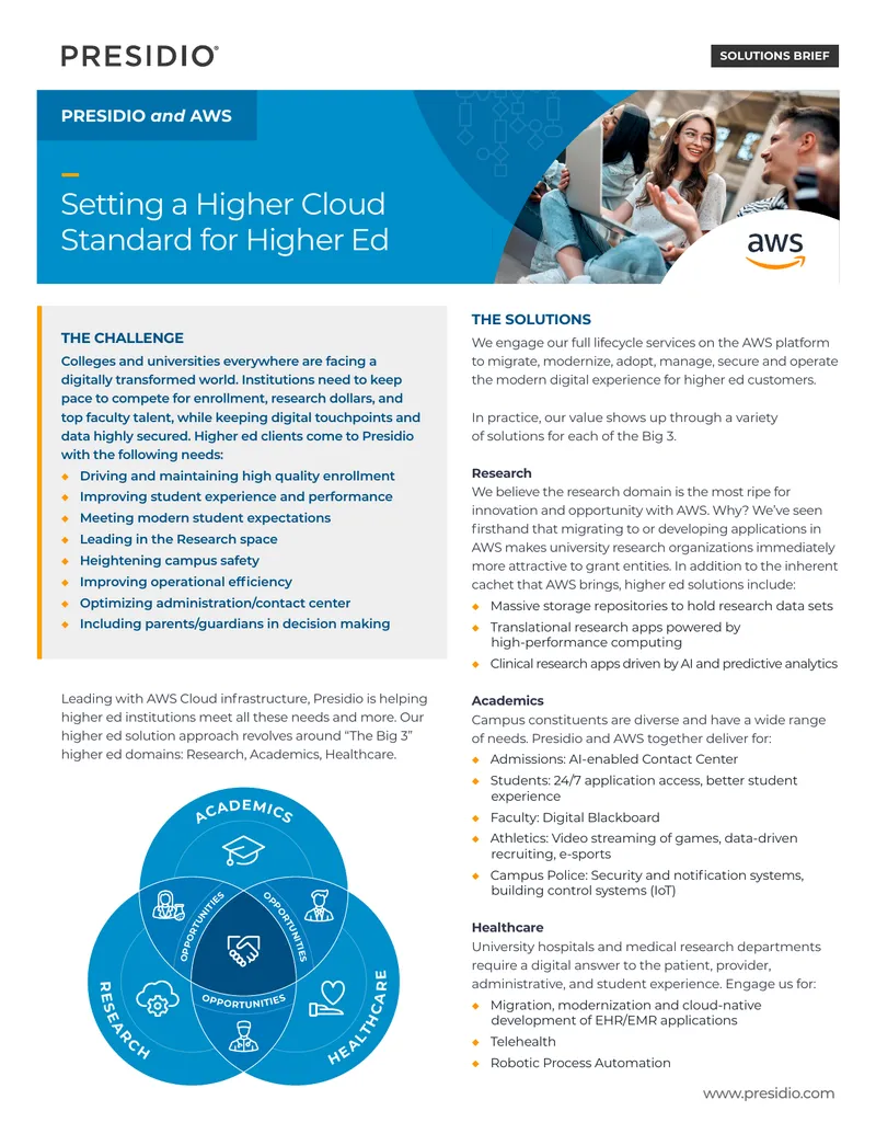Cloud Solutions for Higher Education Institutions