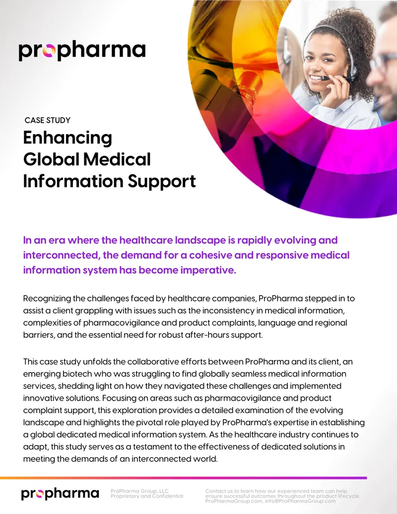 Enhancing Global Medical Information Support Case Study