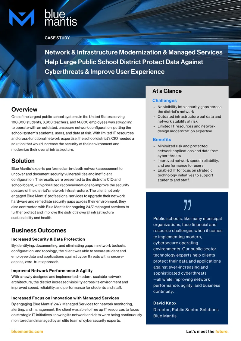 Network Infrastructure Modernization Case Study