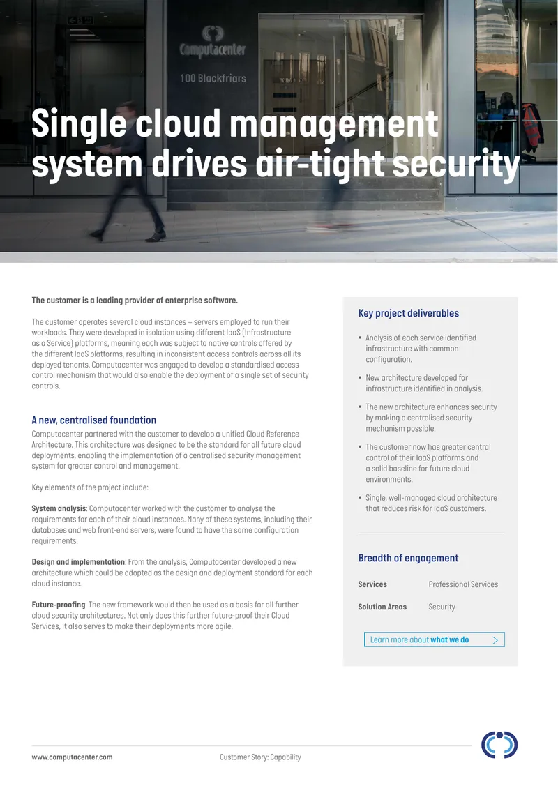 Centralized Cloud Security Management Framework