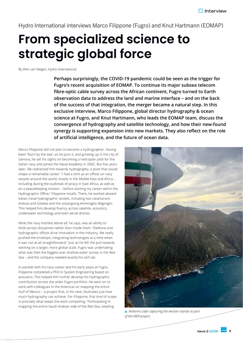 Integration of Hydrography and Satellite Technology